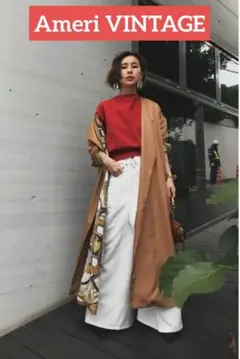 Ameri VINTAGEルーズガウンコート　キャメルのサムネイル