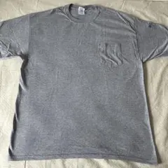 US古着 GILDAN シンプル　ベーシック　グレー Tシャツ ポケット付き