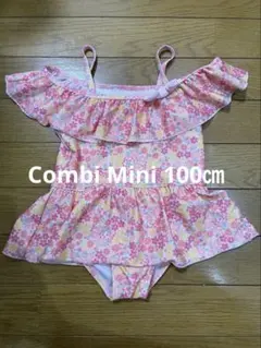 花柄　水着　100㎝　コンビミニ