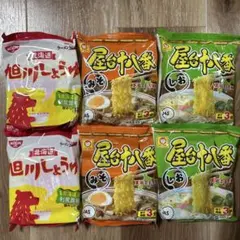 北海道限定 屋台十八番 みそ 塩 旭川しょうゆ 各か袋　4種6袋のサムネイル