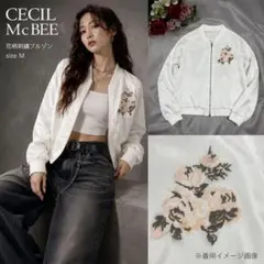 M【CECIL McBEE】花柄刺繍 サテン 春夏スカジャン 入手困難 Y2Kのサムネイル
