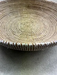 ユナイテッドアローズ購入　白いテープ編み込みバスケット大