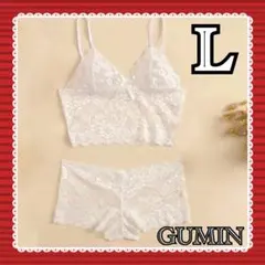 総レース セクシー ランジェリー 透け感 おしゃれ 匿名配送 ホワイト L