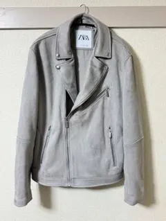 ZARA スウェード調　ダブルライダースジャケット