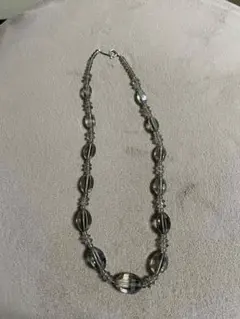 18k WG スモーキークォーツ ネックレス