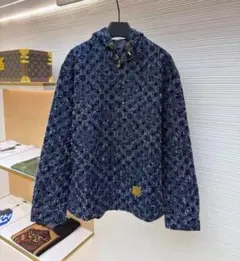 ネイビー フード付きジャケット