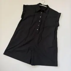 アダムエロペ 24SS サステナブル シャツロンパース ブラック F - メルカリ