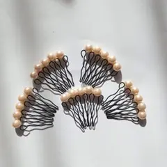 フェイクパール　ヘアアクセサリー　5本セット