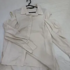 ヘザー　heather クリーム色 コットン混紡 ボタン付きシャツのサムネイル