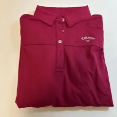 Callaway 赤 長袖ポロシャツ