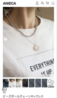 ANIECA アニーカー　ビーズボールチェーンネックレス 2025年最新】ANIECA ネックレスの人気アイテム - メルカリ