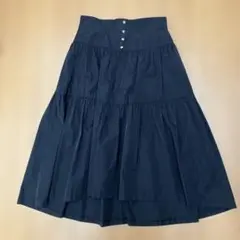 ブラックティアードロングスカート