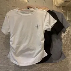 オ*ユ様 サイドギャザー 半袖Tシャツ 3色セット