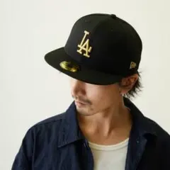 New Era LA ブラック ベースボール キャップ