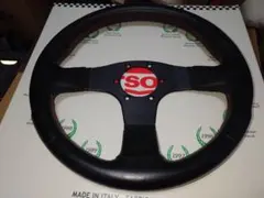 スパルコ R345 ディープコーン レザーステアリング 良品 ホーンボタン
