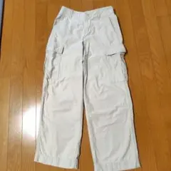 ユニクロ UNIQLO カーゴパンツ ワイド ベージュ Sのサムネイル