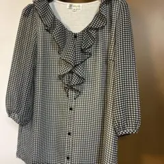 MICHEL KLEIN フリル付きブラウス 38