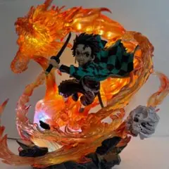 鬼滅の刃 竈門炭治郎 特大　フィギュア 炎エフェクト付き