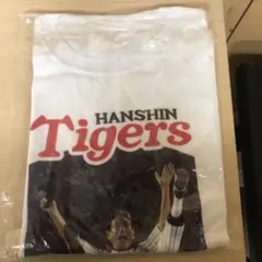 阪神タイガース優勝Tシャツ　星野仙一　阪神　メンズ　半袖　白　野球　記念T