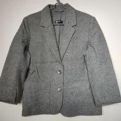 【難あり】グレー レトロウールジャケット