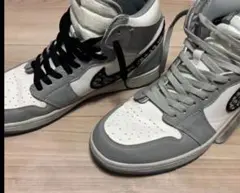 グレー×ブラック スニーカー 靴 メンズ 4回着用 【27.5cm】