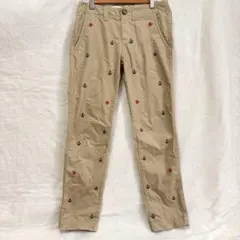 トミーヒルフィガー テーパード チノパン 総柄 刺繍 マリン柄 ノータック Sのサムネイル