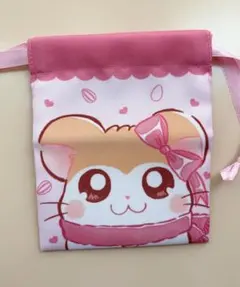 とっとこハム太郎　プチ巾着　マフラーちゃん