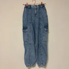 GU デニムカーゴジョガーパンツ Sサイズ
