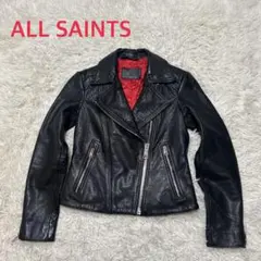 ALL SAINTS 本革　レザーダブルライダースジャケット　ブラック　黒のサムネイル