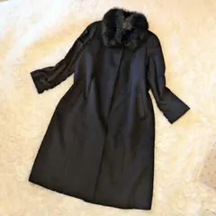 極美品⭐️皇室デザイナー】Sumako Ito リアルファー襟 ウールコート 
