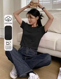 最終値下げ!!タグ付き SHEIN Dazy 無地半袖Tシャツのサムネイル