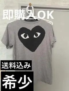 ゲリラ！国内正規品　プレイコムデギャルソン　刺繍ロゴ　ハート　レア　半袖Tシャツ