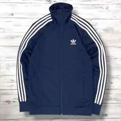 adidas originals トラックジャケット L 刺繍 紺色 1079