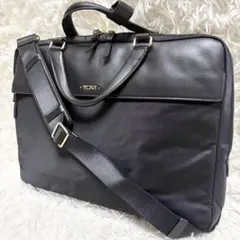 【未使用級】 TUMI ビジネスバッグ 2way ナイロン レザー 黒 金 A4のサムネイル