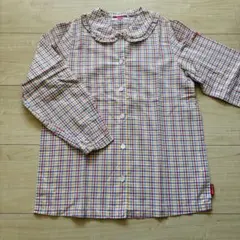 【日本製】ミキハウス　長袖シャツ　ブラウス　130サイズ