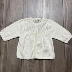 【未使用品】センスオブワンダー　アイボリー 薄手カーディガン　90 女の子