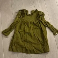 Bonpoint オリーブグリーン ワンピース 4