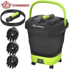 CUTMANHEROES 高圧洗浄機 本体 ブラック/ライムグリーン 2862 ☆高圧洗浄機☆軽量☆コードレス☆家庭用☆折りたたみ☆キャスター付き
