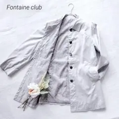 フォンテーヌクラブ シルク100%スプリングコート ペイズリー柄　グレー M 絹