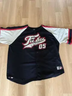 FUBU フブ ゲームシャツ ユニフォーム 刺繍ロゴ 3XL 黒 ヒップホップ