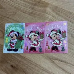 ミッキー・ミニー クリスマスカード 3枚セット