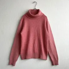 Reflect ニット セーター タートル ラメ リフレクト ウール ピンク