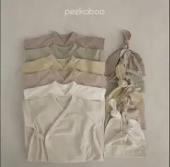 peekaboo ロンパース ボンネット セット ⭐︎新品未使用⭐︎モカのサムネイル