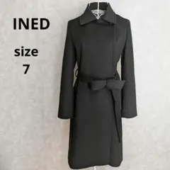 ★INED イネド ウール ロングコート ブラック 日本製 S