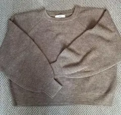 エニィファム anyFAM セーター ニット 長袖 薄茶 洗えるセーター