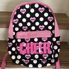 【CHEER】リュック ダンス ハート ドット ピンク ブラック バッグ 女の子のサムネイル