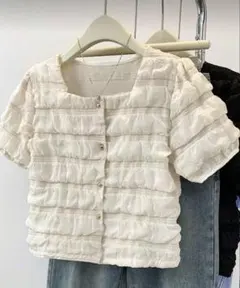 SHEIN シーイン レディース 半袖 ブラウス トップス ホワイト