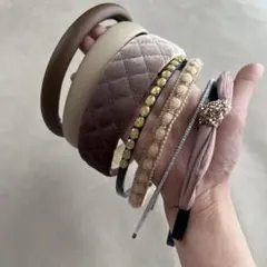 ヘアバンドセット まとめ売り　リボン ビーズ装飾