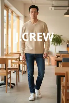 J.CREW ベージュ Vネックニットセーター XS