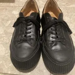 JIL SANDER ブラック プラットフォーム　レザー スニーカー　サイズ41のサムネイル